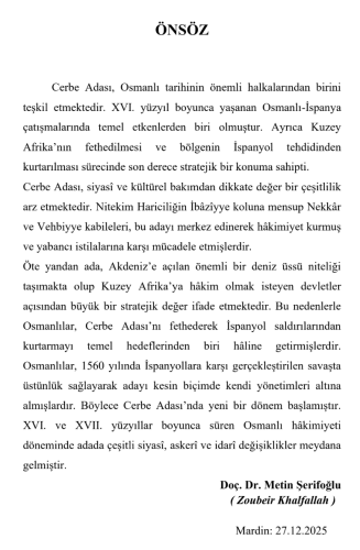 OSMANLI BELGELERINE GÖRE CERBE ADASI