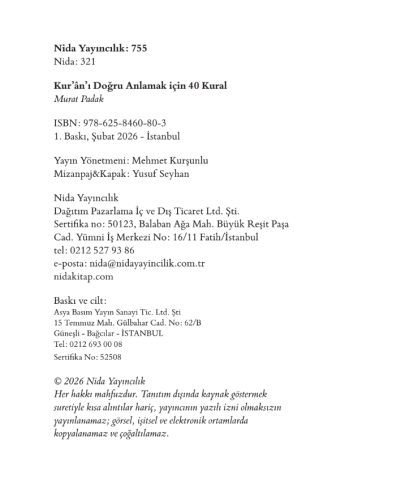 Kur’ân’ı Doğru Anlamak için 40 Kural