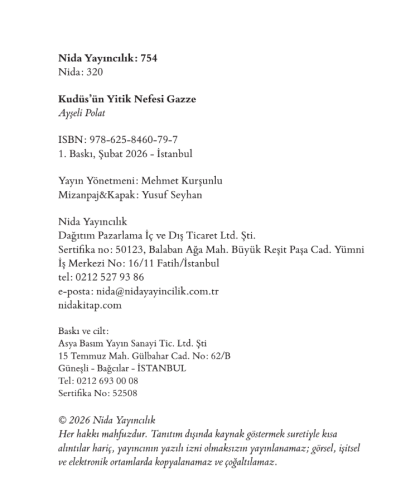 Kudüs’ün Yitik Nefesi Gazze