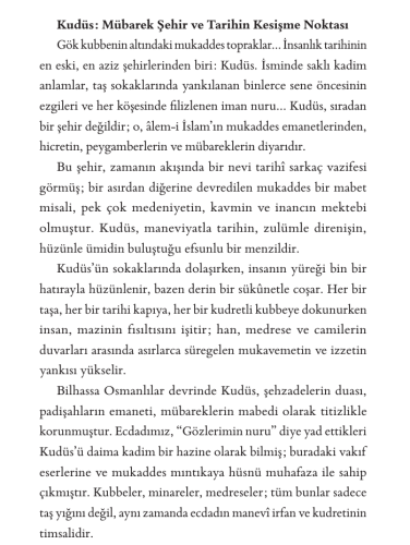 Kudüs’ün Yitik Nefesi Gazze