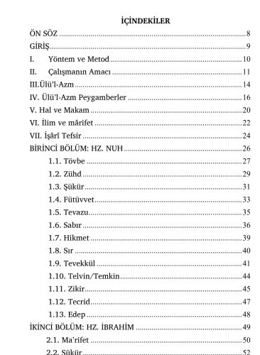 ULÜ’L-AZM PEYGAMBERLERIN İRFANI