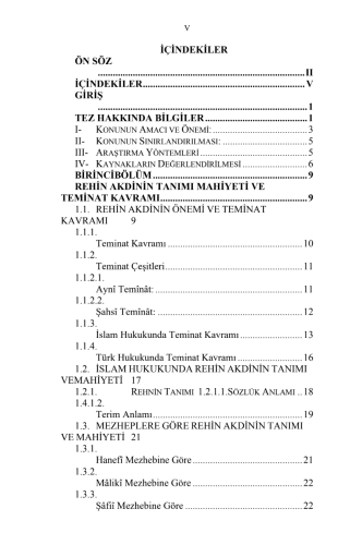 REHIN AKDI İSLAM HUKUKU VE MER‘İ HUKUKA GÖRE