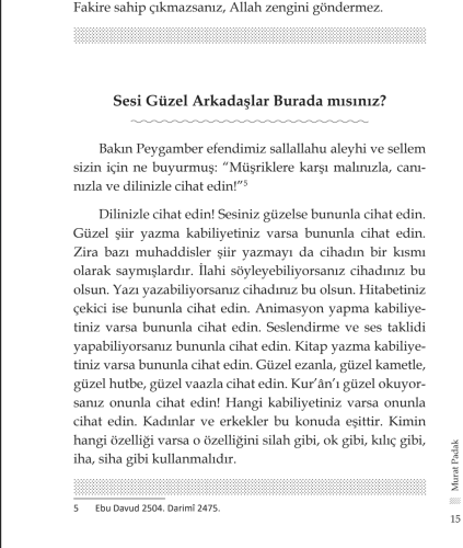 Davet, İrşat ve Eğitim Yazılarım