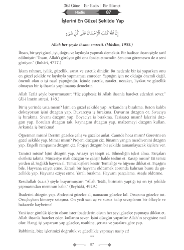 365 Güne Bir Hadis Bir Hikmet