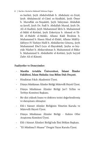 Kur'ân'ın Mekâsıdî Tefsîrine Doğru